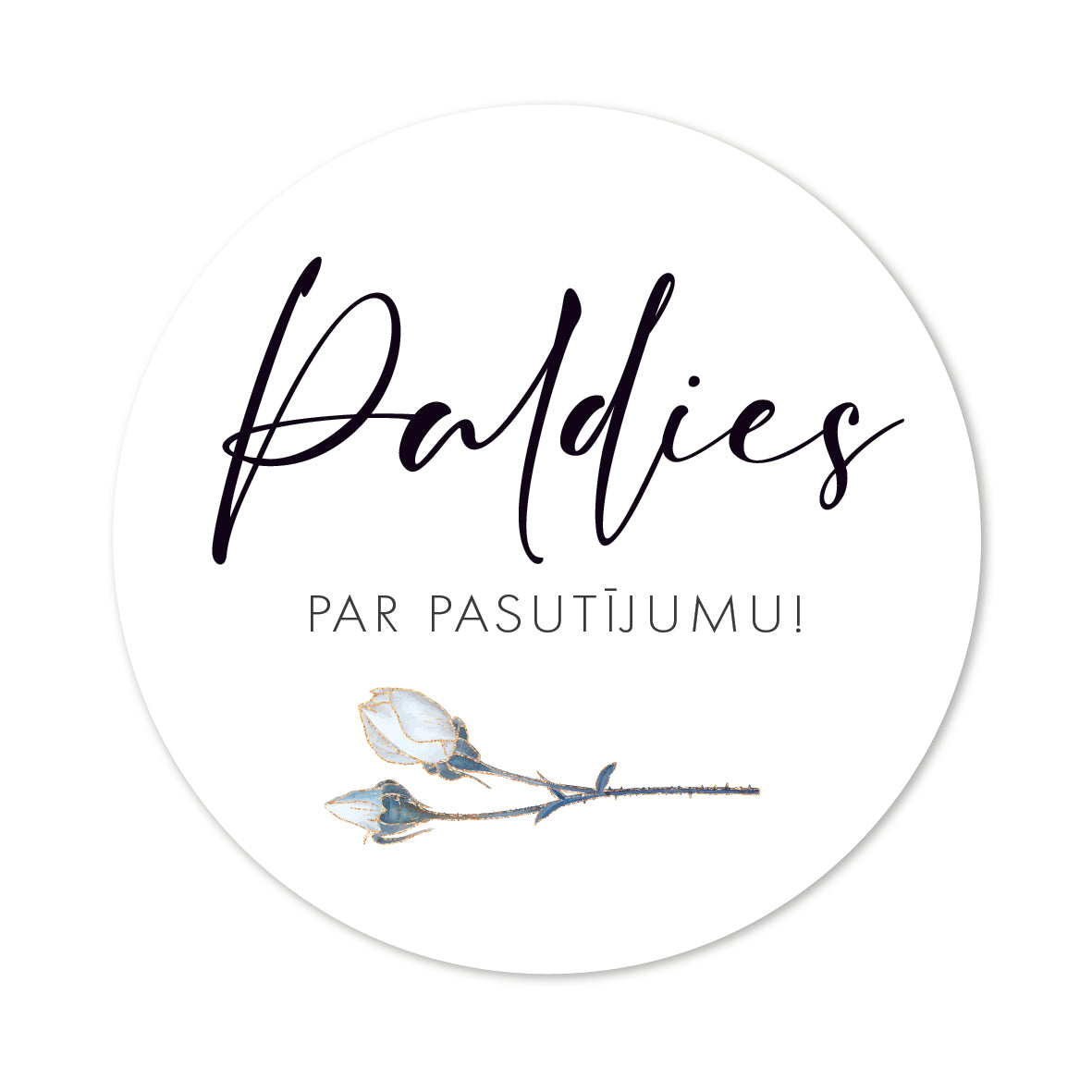 Pasūtījumu uzlīmes "Paldies"