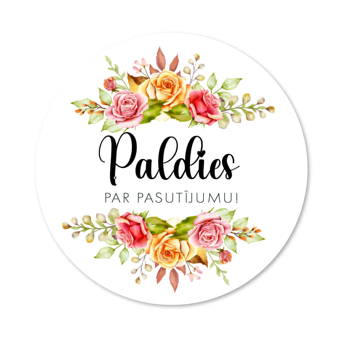 Paldies par pasūtījumu